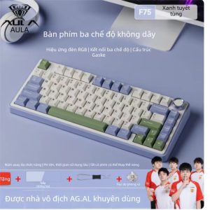 AULA | Bộ Bàn Phím Cơ Không Dây 2.4G Bluetooth Tri-Mode và Chuột Tùy Chỉnh cho Gaming