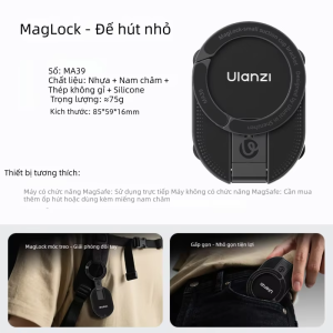 Ulanzi | Giá Đỡ Điện Thoại Hút Chân Không Từ Tính
