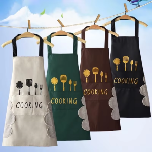 Waterproof Apron Coffee Shop Barber Working Bib Kitchen Cooking Aprons BBQ Oil Proof Apron