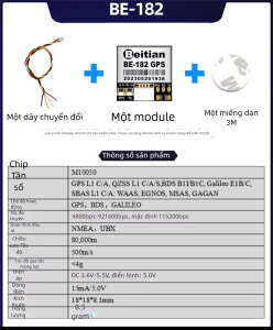 BEITIAN | Module GPS BE-122 Thế Hệ 9/10 - Chip Định Vị Siêu Nhạy Cho FPV APM Flycam