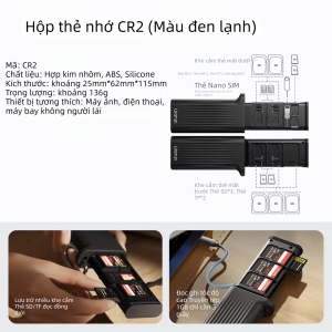 Đầu đọc thẻ Ulanzi CR2 Flash Transfer 4.0 tốc độ cao USB 3.1 với hộp đựng thẻ