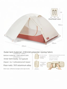 The Primitive | Rainproof Lightweight Aluminum Pole Hiking Camping Tent