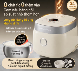Joyoung | Nồi Cơm Điện Cao Cấp Không Dính Không Phủ IH 316L Thép Không Gỉ