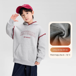 zosee | Áo Hoodie Nỉ Phong Cách Trường Học Ấm Áp cho Bé Trai