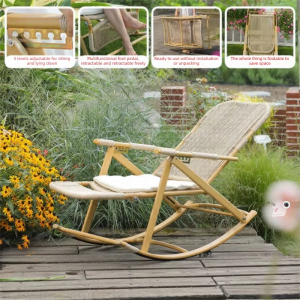 MeiQi | Folding Sleeping & Seating Rattan Chair