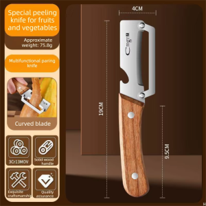 ZHENMIAO | Multifunctional Stainless Steel Peeling Scraping Knife