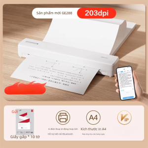 deli | Máy in nhiệt mini di động dùng tại nhà kết nối điện thoại