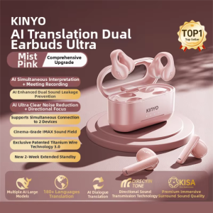 kinyo | AI Translation Ear Clip Bluetooth Headphones Long Battery Life 2026 New