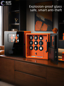 CANXUAN | Watch Storage Security Cabinet Anti-magnetic Explosion-proof Glass Fingerprint Lock