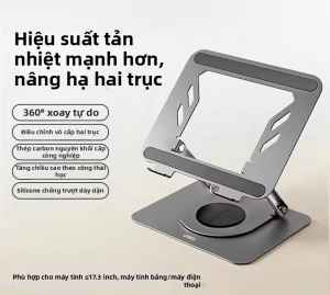 deli | Giá đỡ máy tính bảng laptop thép carbon nâng cao tản nhiệt