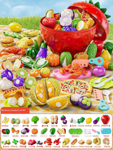 BABYSHOME | Đồ Chơi Cắt Trái Cây cho Bé - Bếp Chơi & Rau Có Thể Gặm BABYSHOME