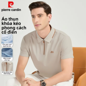 Pierre Cardin | Áo Polo Nam Cổ Trụ Có Zip Mùa Hè Tay Ngắn