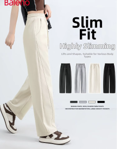 BALENO | Slim Fit Banana Pants Womens Relaxed Culotte Trousers