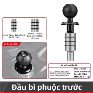 MOTOWOLF | Giá đỡ điện thoại hợp kim nhôm khớp cầu cho phuộc trước xe máy