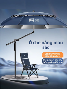 BENNUO | Ô Chống Nắng cho Dã Ngoại và Câu Cá với Tay Nhọn Thu Gọn Mái Che Lớn dày Hơn
