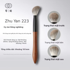 QINZHI | Cọ Phấn Má Tạo Đường Viền và Highlight Dạng Nghiêng Lông Thú
