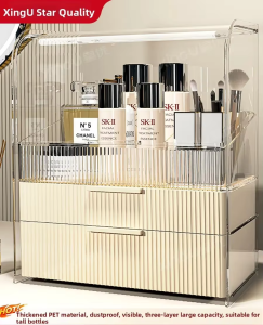 XINGYOU | Dustproof Large Capacity Desktop Cosmetics Storage Rack