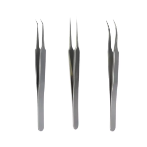 1pcs Hair Implant Tweezers Hair Transplant Implanter Forceps Straight/Angle/ Curved Stainless Steel