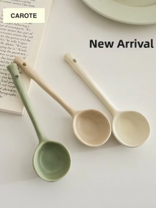 CAROTE | Highly Aesthetic Large Ceramic Soup Spoon Long Handle