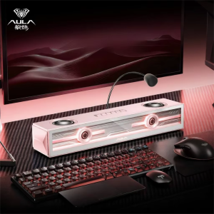 AULA-MOJING | Gaming Desktop Speaker with Microphone USB