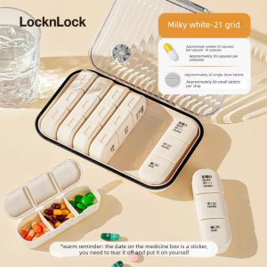 LocknLock | Portable Pill Organizer Box 7-Day AM PM Evening