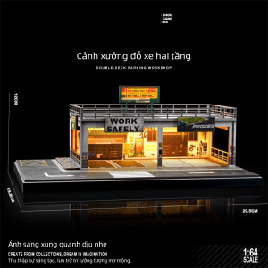 Mô Hình Garage Đựng Xe Hơi Die-Cast 1:64