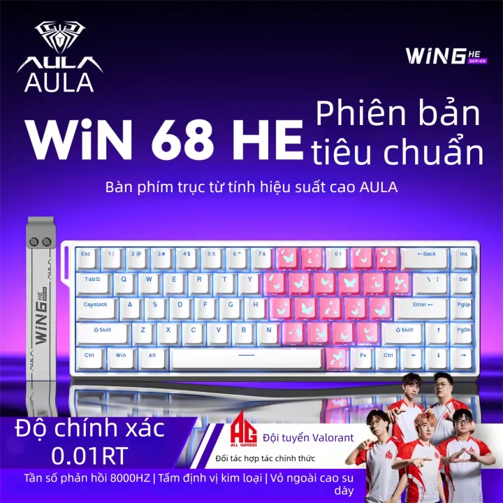 AULA | Bàn Phím Cơ Gaming WIN68 HE, Switch Từ Tính, Rapid Trigger, 8000Hz