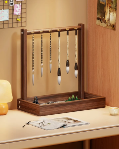LJXZ | Student Calligraphy Brush Hanger Real Wood Chinese Style Desktop Rack