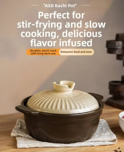 ASD | Heat Resistant Dry Burn Proof Ceramic Pot For Home Use