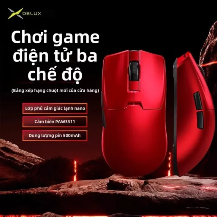 DELUX | Chuột Chơi Game Không Dây Đa Chế Độ Nhẹ và Thiết Kế Hợp Lý | BigBuy360 - bigbuy360.vn DELUX | Chuột Chơi Game Không Dây Đa Chế Độ Nhẹ và Thiết Kế Hợp Lý | BigBuy360 - bigbuy360.vn