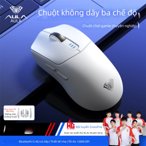 AULA | Chuột Không Dây Chơi Game Văn Phòng 3 Chế Độ Dành Cho Tay Nhỏ