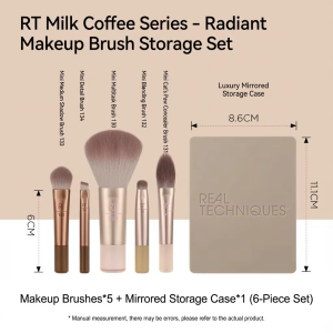 Real Techniques | Portable Mini Makeup Brush Set With Mirror