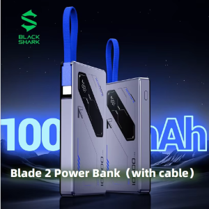 Black Shark | Blade 2 Power Bank(with cable)Slim Portable Low-Temperature Fast Charging Power Bank 10000mAh