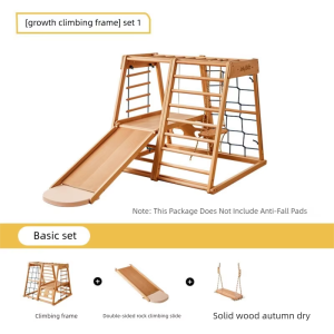 JollyKidz | Beech Wood Climbing Frame Slide Sensory Training Equipment