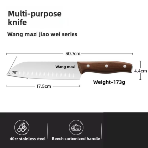 WANGMAZI | Kitchen Santoku Small Knife for Slicing and Cutting