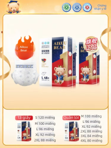 Aikuu Bear | Tã Quần Em Bé Siêu Mỏng Thoáng Khí