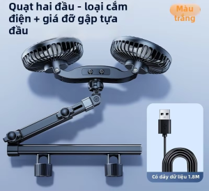 HAIPAILONG | Quạt Hậu Cốp Xe USB Làm Mát 12V