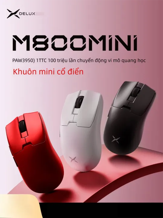 DELUX | Chuột Chơi Game Không Dây Đa Chế Độ Nhẹ và Thiết Kế Hợp Lý | BigBuy360 - bigbuy360.vn DELUX | Chuột Chơi Game Không Dây Đa Chế Độ Nhẹ và Thiết Kế Hợp Lý | BigBuy360 - bigbuy360.vn