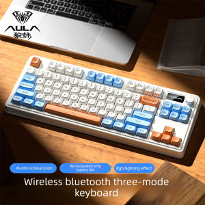 AULA | S3187 Quiet Office Mechanical Feel Keyboard 3 Mode Wireless Bluetooth Wired