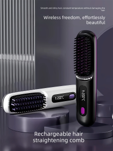 JIFANPAUL | Wireless Straightening & Curling Comb with Negative Ions for Hair Protection