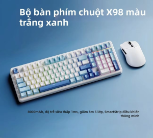 EWEADN | Bộ Bàn Phím và Chuột Bluetooth Không Dây 3 Chế Độ Tùy Chỉnh có Thể Thay Thế Nhanh