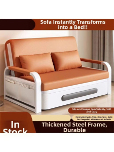 Compact Multi-functional Sofa Bed Foldable Stretchable Dual Use