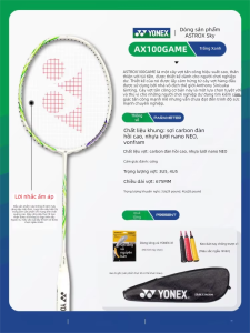 Yonex | Vợt Cầu Lông Anders Antonsen AX100 Toàn Bộ Carbon Siêu Nhẹ