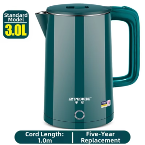 Huaaobai | Quick Boiling Insulated Food Grade Stainless Steel Electric Kettle 3L