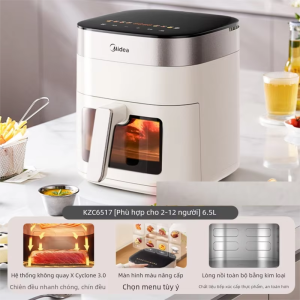 Midea | Chảo Rán Không Dầu Có Dung Lượng Lớn Kính Trong Suốt