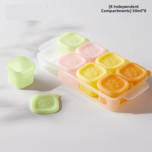 TEN-MJOURNEY | Silicone Food Freezer Mold Storage Separate Compartment Box