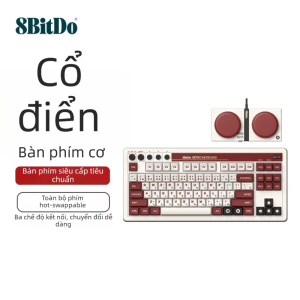 8BitDo | Bàn phím cơ 8BitDo Retro (NES/Famicom Edition) - 3 Chế Độ Kết Nối Hot-Swap Layout 87 Phím