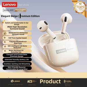 Lenovo | Wireless Semi In-ear High-Quality Sound Long Battery Life Earphones