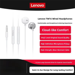 Lenovo | High-Quality Noise-Canceling Wired In-Ear Headphones with 3.5mm and Type-C Connectors