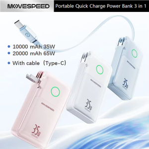 MOVESPEED | 10000mAh / 20000mAh Portable Quick Charge Power Bank 3 in 1